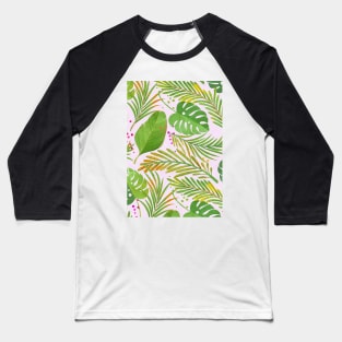 Green Jungle Pattern Baseball T-Shirt